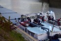 Havarie Wassereinbruch Motorraum beim Schiff Koeln Niehl Niehler Hafen P151